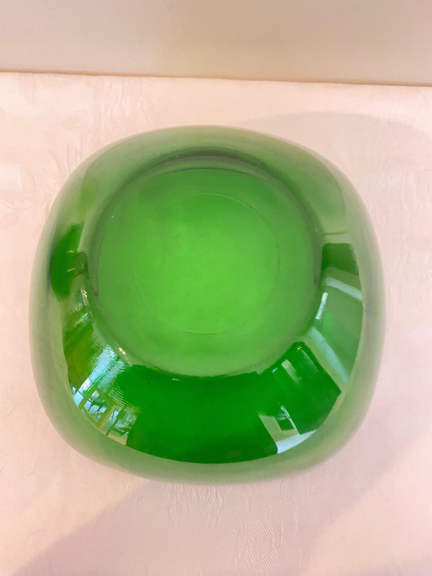 Set Green Vereco Bowl and 2 Saucers