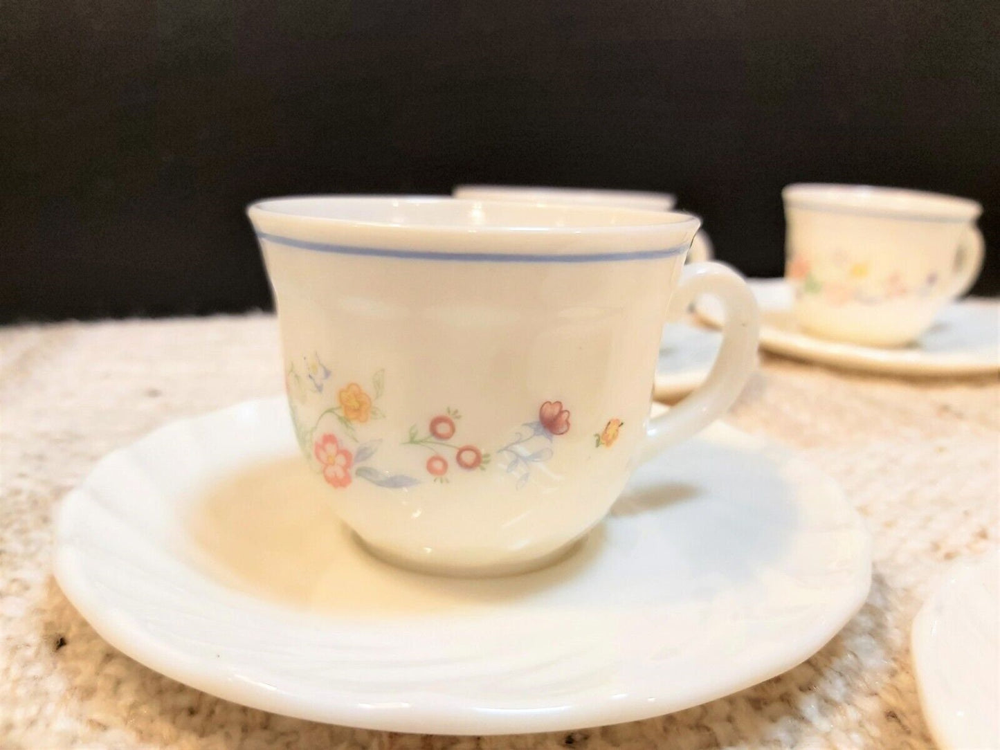 Vintage Arcopal Victoria coffee cups and saucers