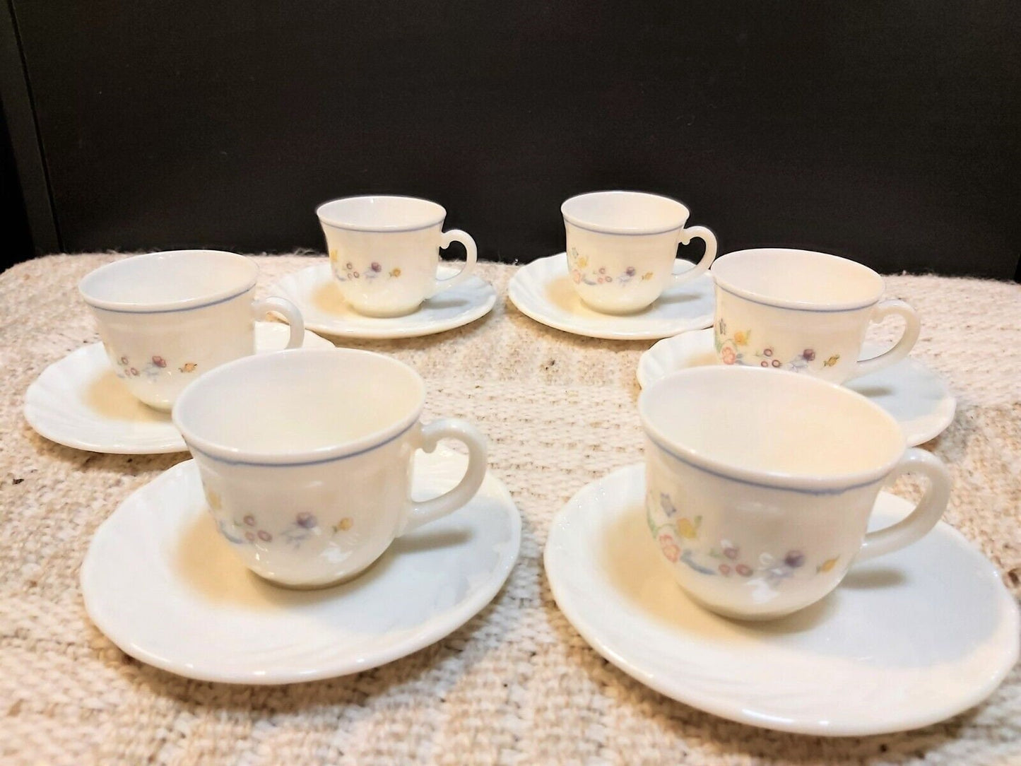 Vintage Arcopal Victoria coffee cups and saucers