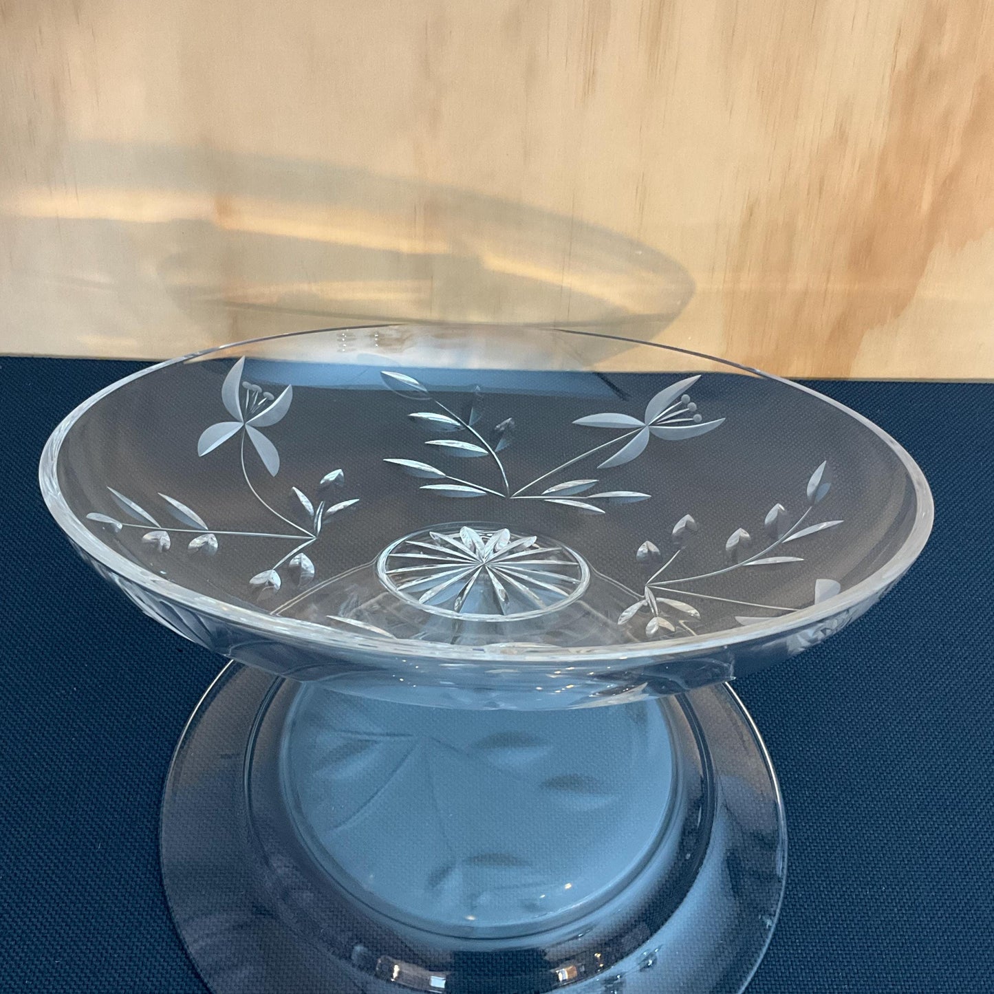 Make your table sparkle with a 12" crystal serving platter. Present your appetizers in style! Royal Doulton Made in England.