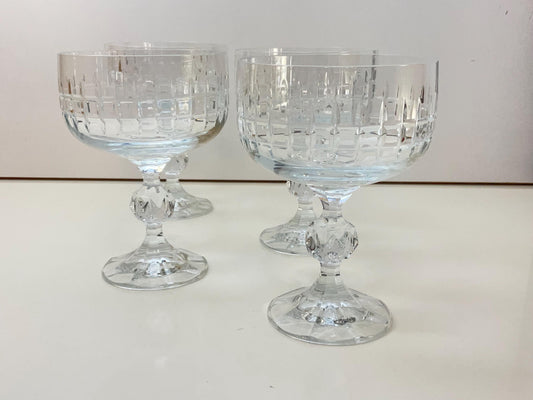 Set of 4 stemmed coupe - Glass