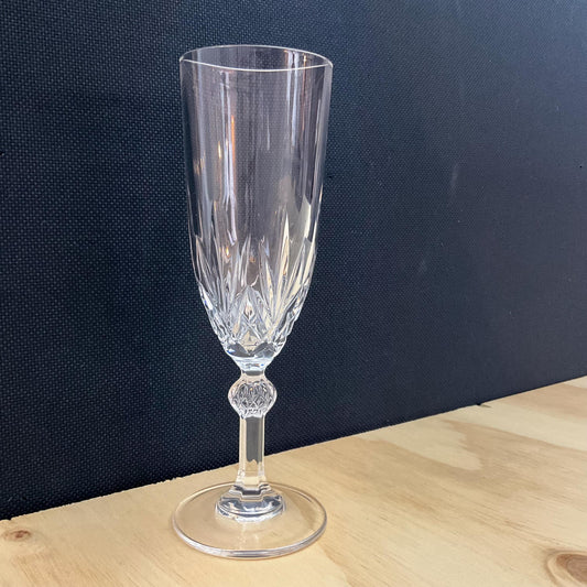 Set of 6 gorgeous crystal champagne flute