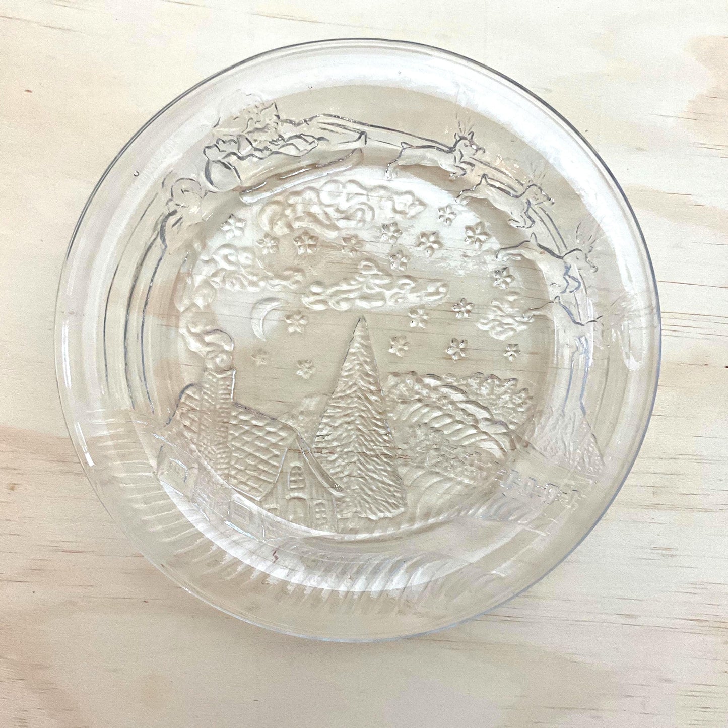 Kig Indonesia Clear glass small Christmas plate