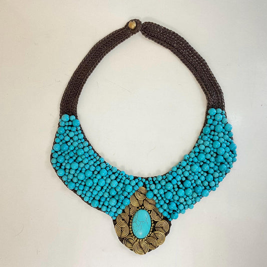 Superbe turquoise like necklace - Likely handmade