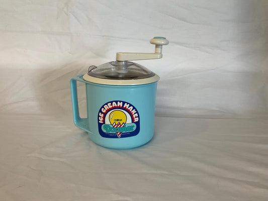 Vintage manual Ice cream maker. No power or batteries needed and so much fun!