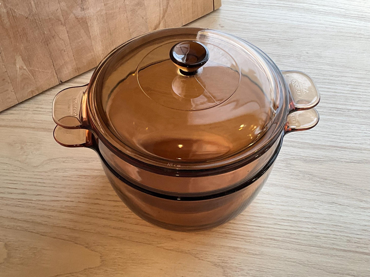 Bain Marie casserole pan. Made in France mid century. Tempered glass (Super resistant to shock).